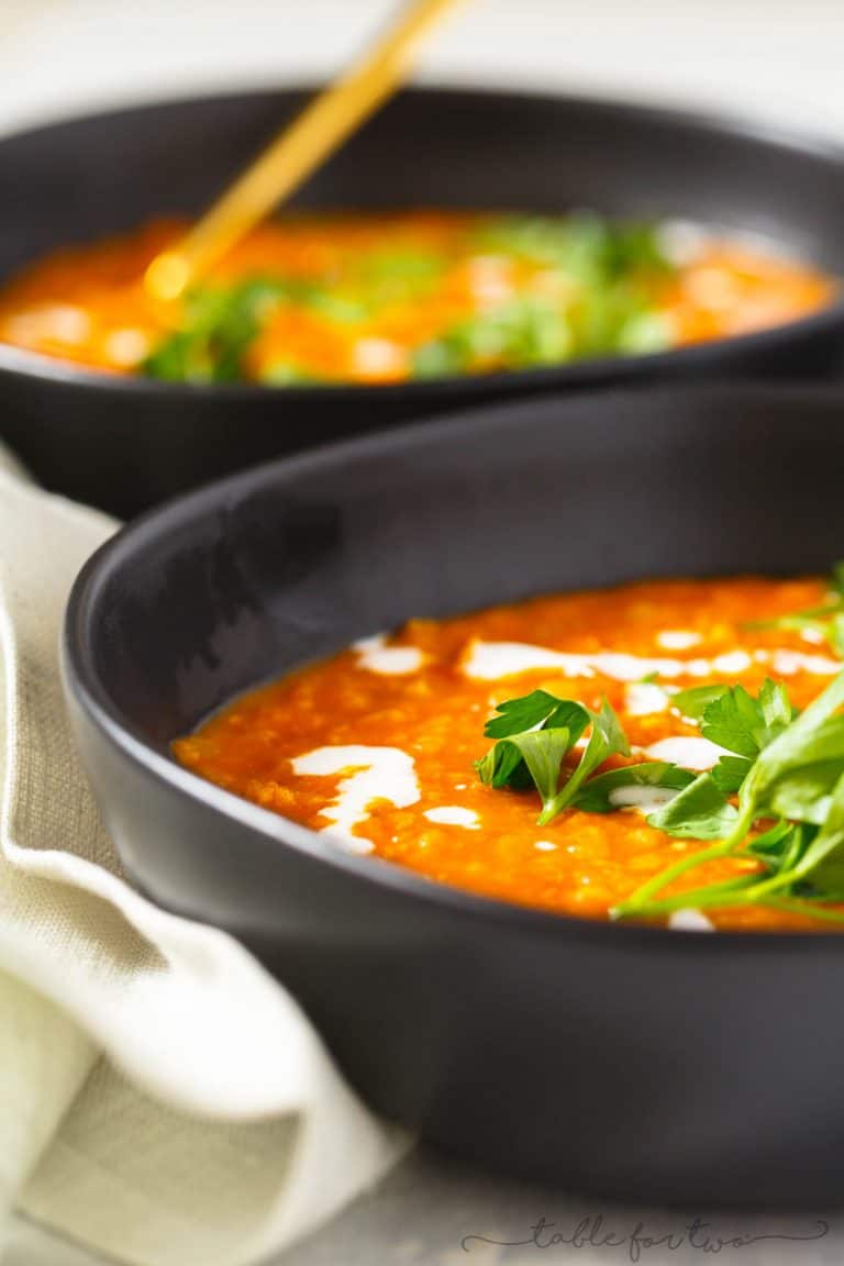 instant pot red lentil curry soup