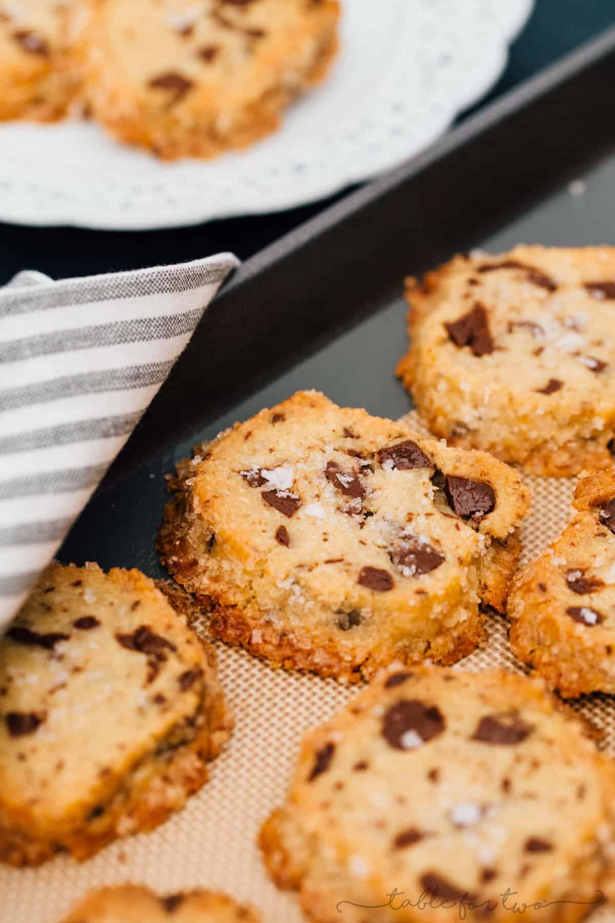 The cookies that broke the internet. These shortbread-based chocolate chip cookies are unlike any other cookie you've ever had before! You gotta give it a try!