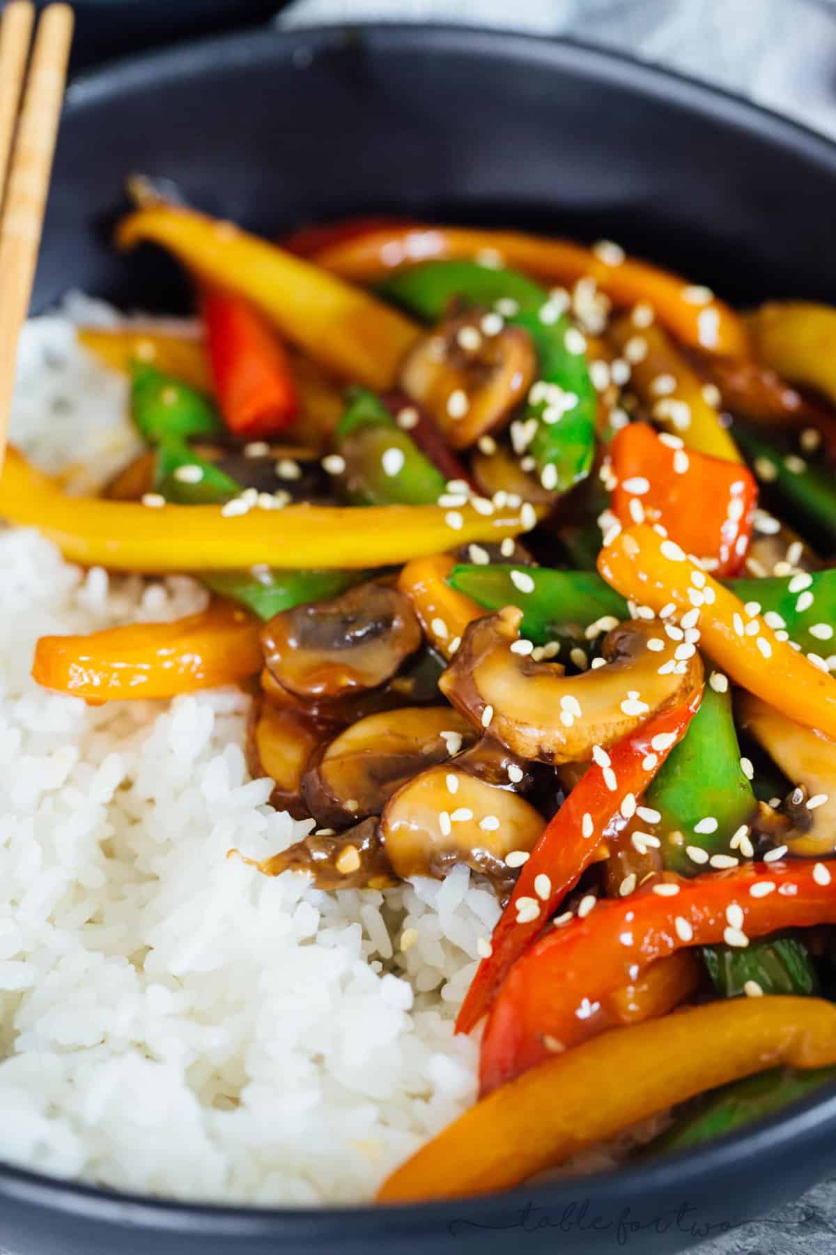 If you're in a dinner rut and need a quick and flavorful dinner idea, this 20-minute vegetable stir fry has got it all! Super easy to prep ahead of time, too!