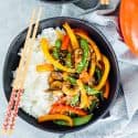 If you're in a dinner rut and need a quick and flavorful dinner idea, this 20-minute vegetable stir fry has got it all! Super easy to prep ahead of time, too! #stirfry #vegetablestirfry #vegetables #veggiestirfry #quickdinner