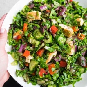 A quick basic chopped salad that is a starting base for whatever salad creations you may think of! #salad #choppedsalad #quicksalad #easysalad #saladrecipe