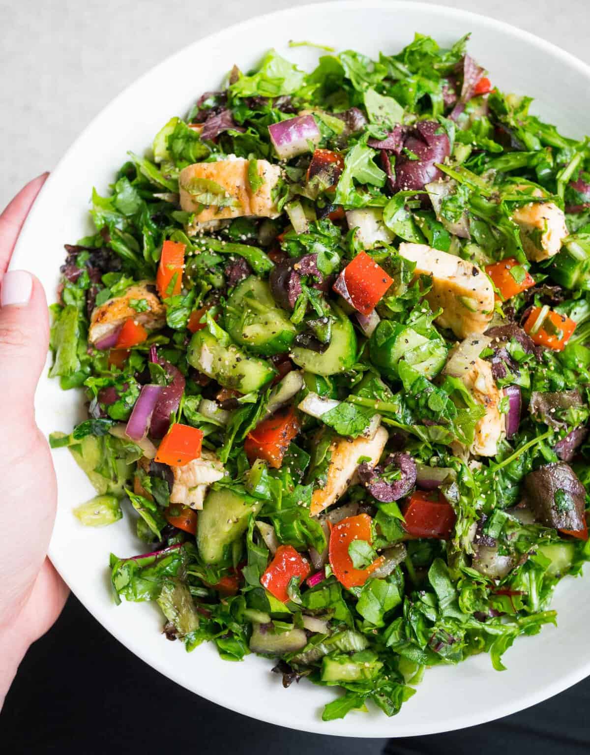 Quick Basic Chopped Salad Easy Salad Recipe With Lots Of Flavor