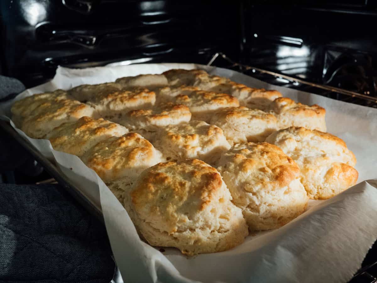 You'll want these biscuits on your breakfast table! They're so fluffy, buttery, and incredibly tender. You won't be able to just eat one! #biscuits #breakfast #breakfastrecipes