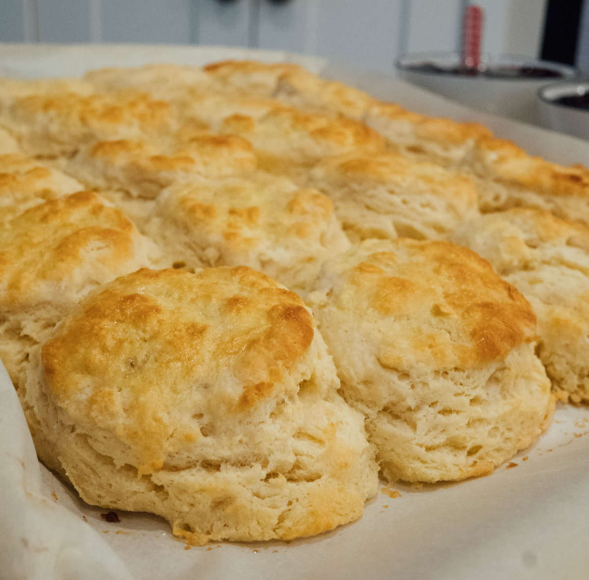 You'll want these biscuits on your breakfast table! They're so fluffy, buttery, and incredibly tender. You won't be able to just eat one! #biscuits #breakfast #breakfastrecipes