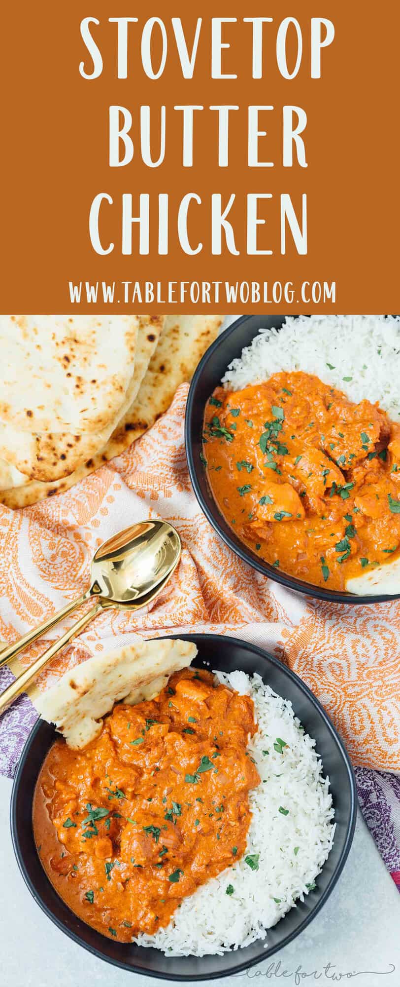 A traditional classic Indian dish; this stovetop butter chicken recipe is perfect for all your Indian restaurant cravings! #butterchicken #indian #recipe #chickenrecipe #chicken
