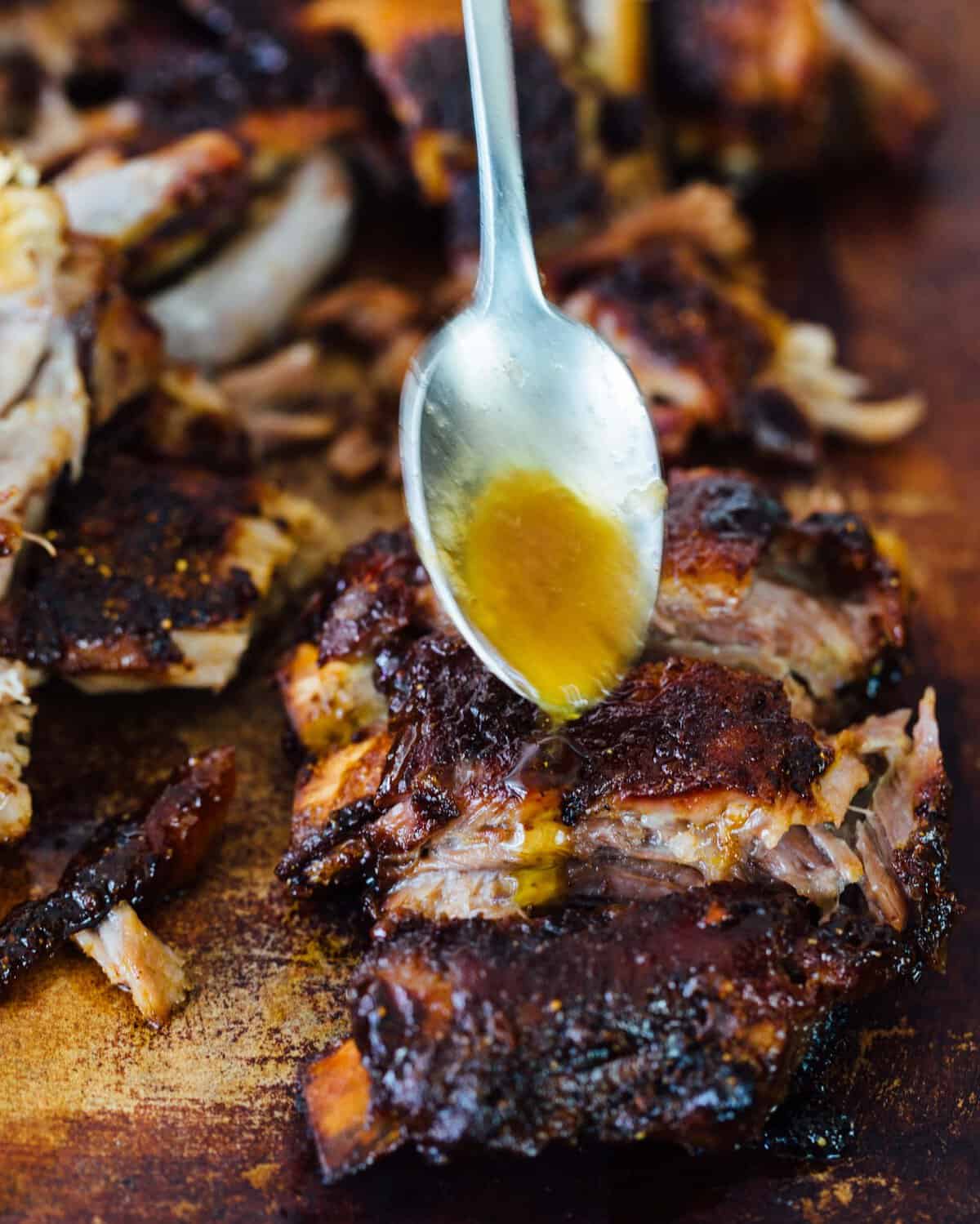 These tender honey butter ribs are oven baked to perfection and they fall off the bone! They are literally bathed in honey, butter, and brown sugar. There is no way you will be able to put this down! #honey #butter #ribs #babybackribs #ovenbaked #pork #porkrecipe