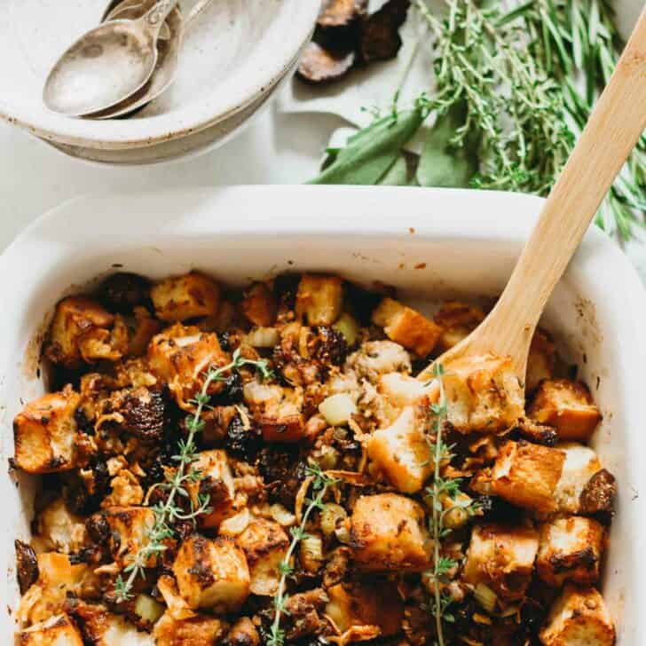 Focaccia Fig and Sausage Stuffing Sweet and Savory Stuffing Recipe