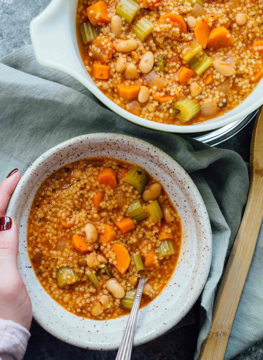 Stay cozy and warm with this Instant Pot minestrone soup that comes together in less than 45 minutes! You will absolutely love how flavorful and easy this comes together!