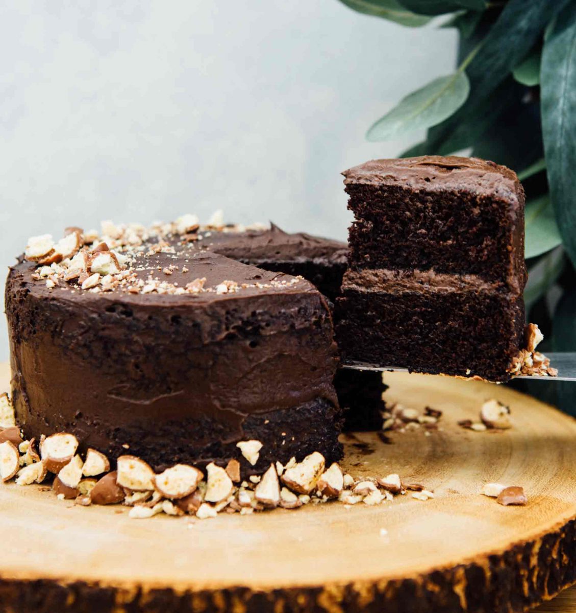 This mini chocolate malt cake for two is perfect for any celebration or if you're just craving a chocolate cake and don't want to make a large one!