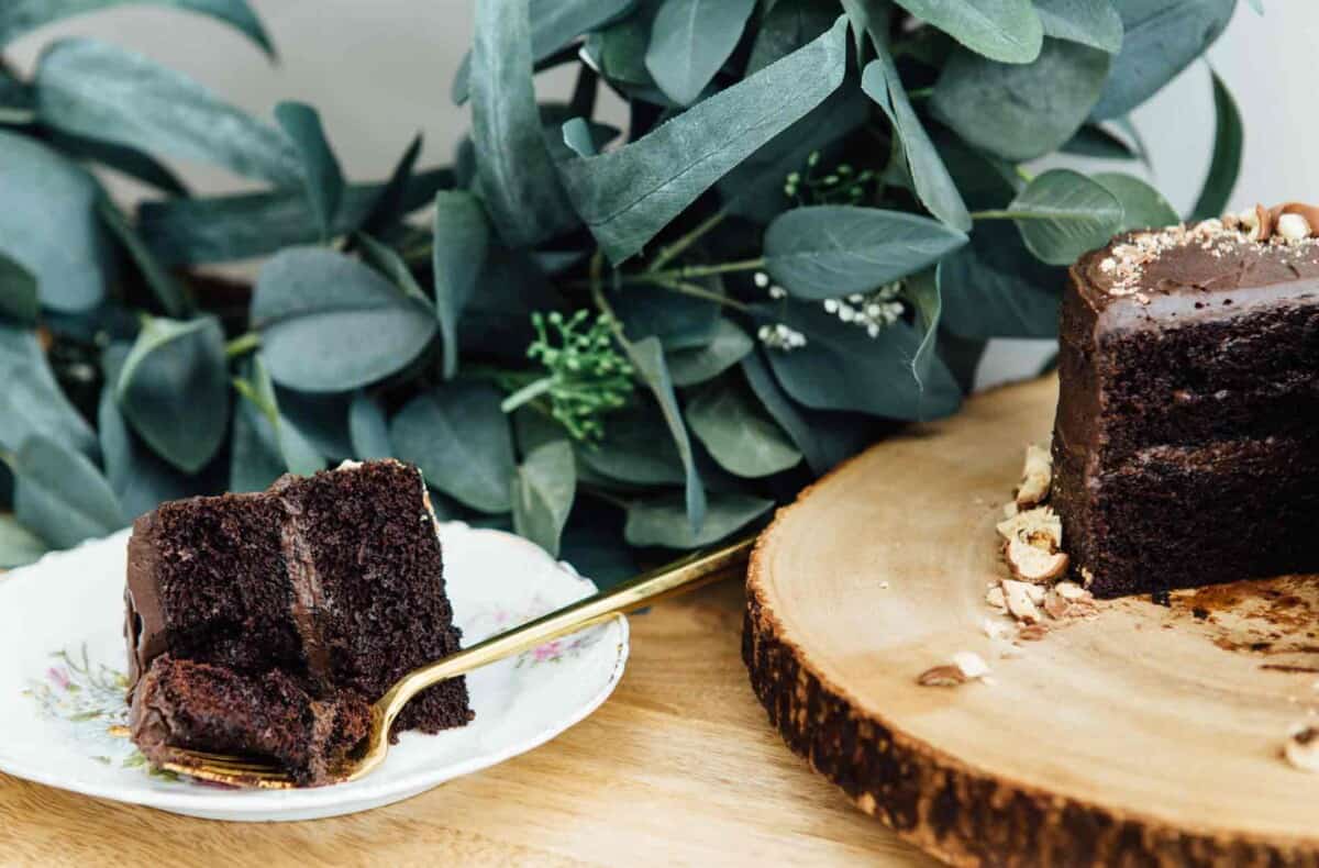 This mini chocolate malt cake for two is perfect for any celebration or if you're just craving a chocolate cake and don't want to make a large one!