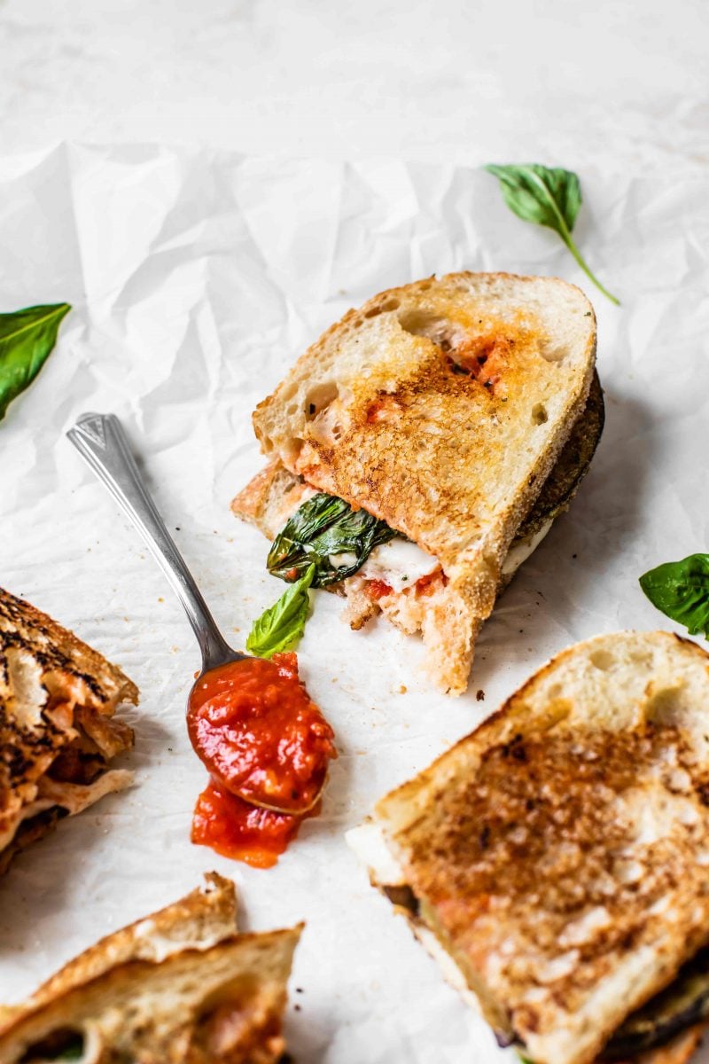 If you're looking for an alternative to eggplant parmesan, this eggplant parmesan SANDWICH is it!