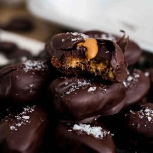 These chocolate covered stuffed dates are insanely easy to make and far too easy to eat just one. I dare you to resist having just one!