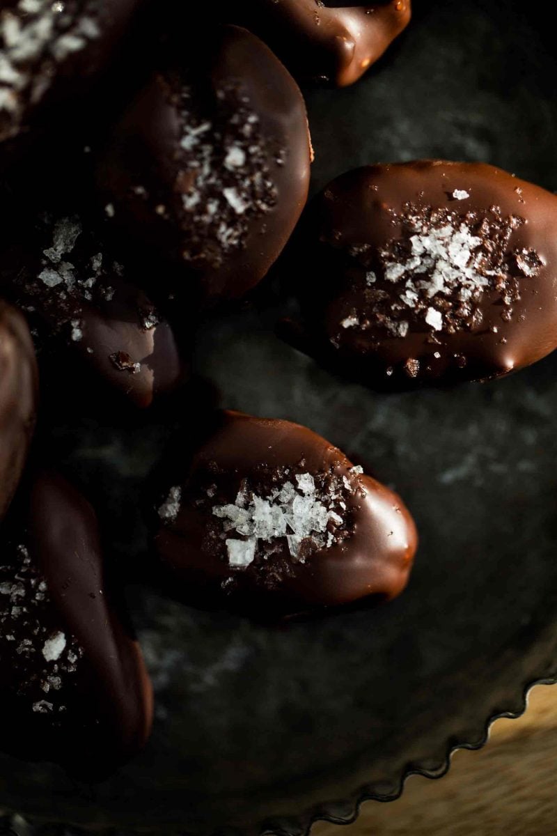 These chocolate covered stuffed dates are insanely easy to make and far too easy to eat just one. I dare you to resist having just one!