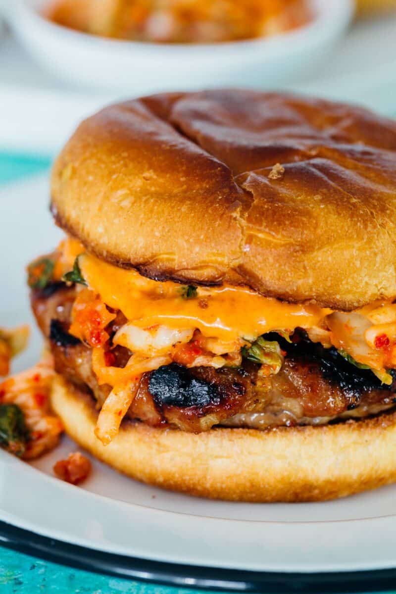 If you love the flavors of Korean bulgogi, then you'll absolutely love this bulgogi kimchi burger! It is so flavorful and one of our favorites!