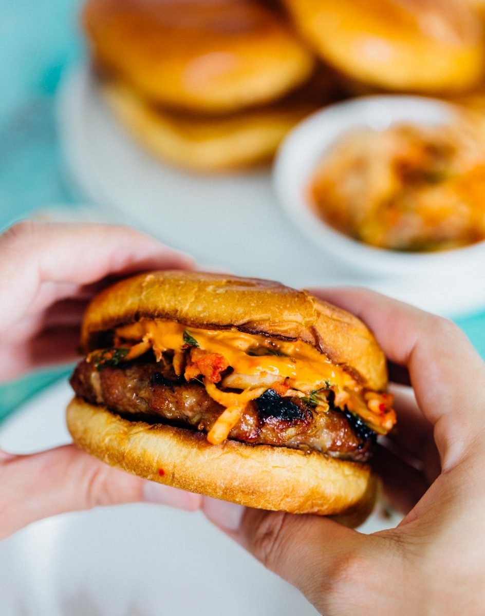 If you love the flavors of Korean bulgogi, then you'll absolutely love this bulgogi kimchi burger! It is so flavorful and one of our favorites!