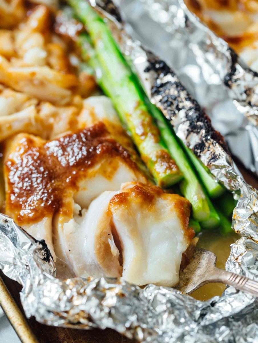 Who doesn't love foil packet dinners? This miso butter cod foil packet dinner is SO easy to make and has the most incredible umami-filled flavors!