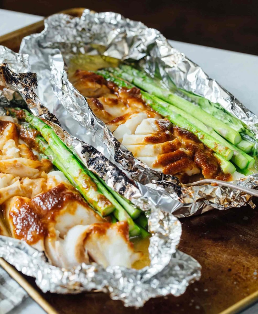 Who doesn't love foil packet dinners? This miso butter cod foil packet dinner is SO easy to make and has the most incredible umami-filled flavors!