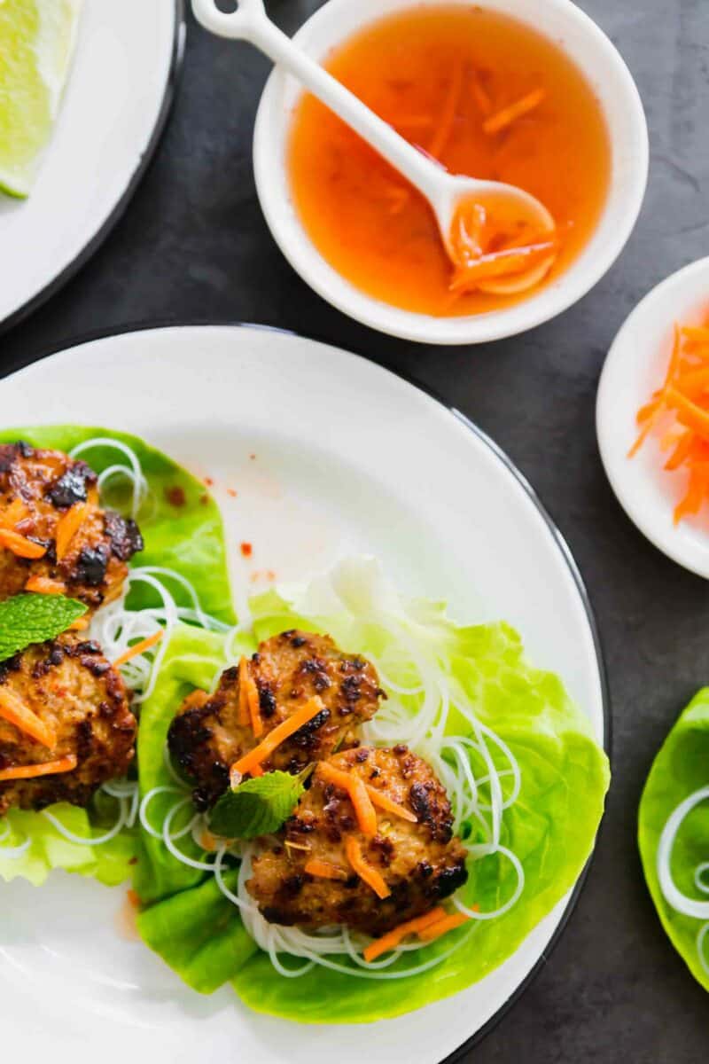 These lemongrass pork meatballs served in crisp lettuce cups will be a delicious addition to your dinner menu or even served as an appetizer!