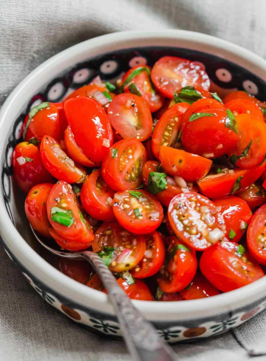 This is the best summer tomato salad! With a short ingredient list, this fresh salad will have you making it all summer long!