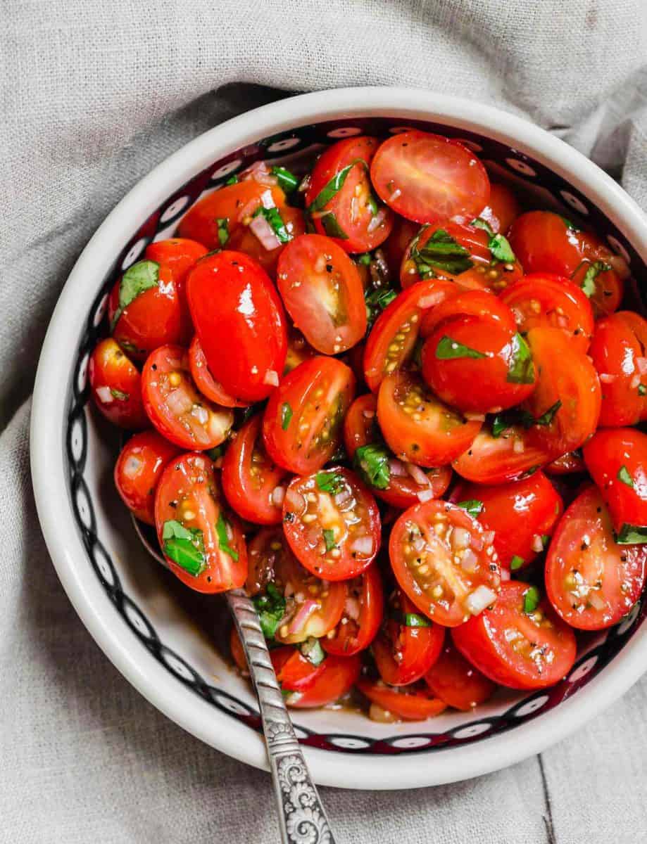 This is the best summer tomato salad! With a short ingredient list, this fresh salad will have you making it all summer long!