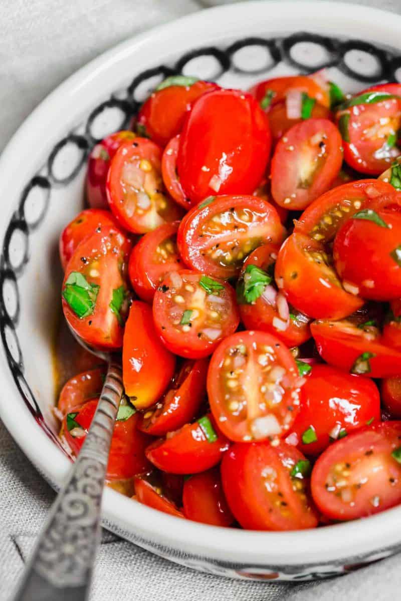 This is the best summer tomato salad! With a short ingredient list, this fresh salad will have you making it all summer long!