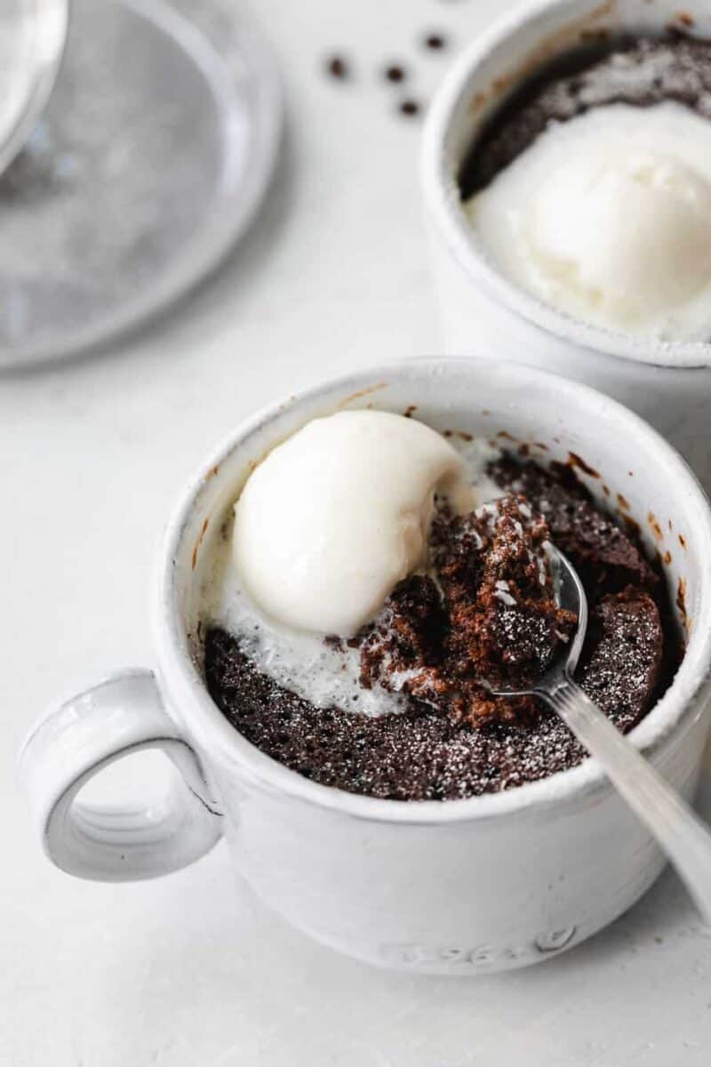 For all the coffee and chocolate lovers out there, this espresso chocolate mug cake is right up your alley! It is full of coffee and chocolate flavor!