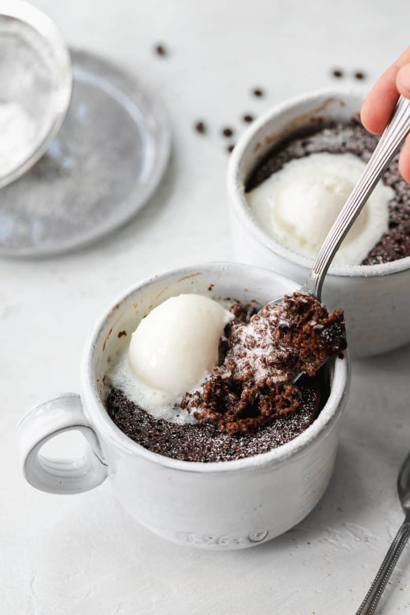 For all the coffee and chocolate lovers out there, this espresso chocolate mug cake is right up your alley! It is full of coffee and chocolate flavor!