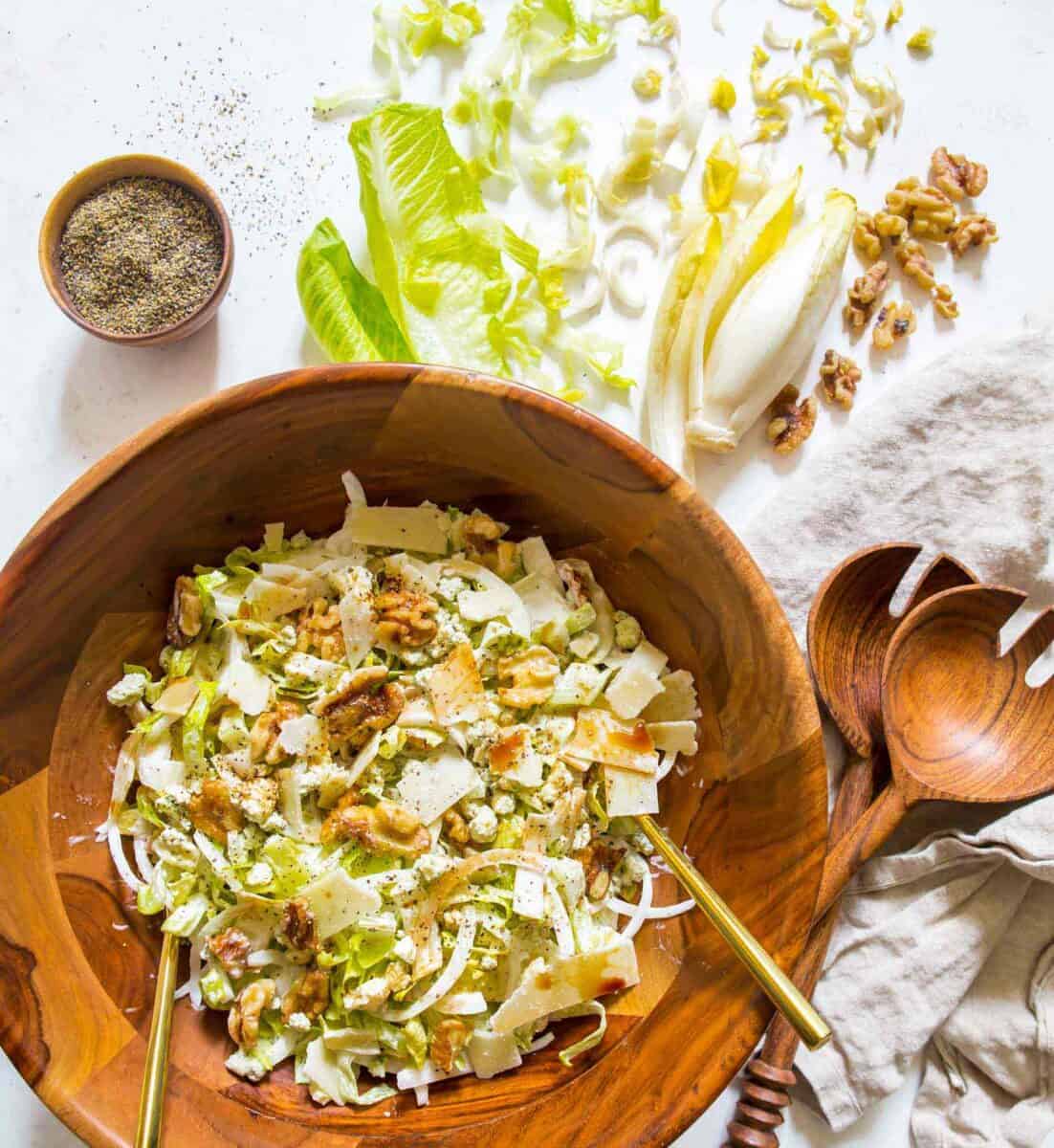 Inspired by my trip to Southern France, this incredibly refreshing chopped endive and romaine salad will be one of your new favorite salads to make! You'll love all the flavors and textures of this salad!