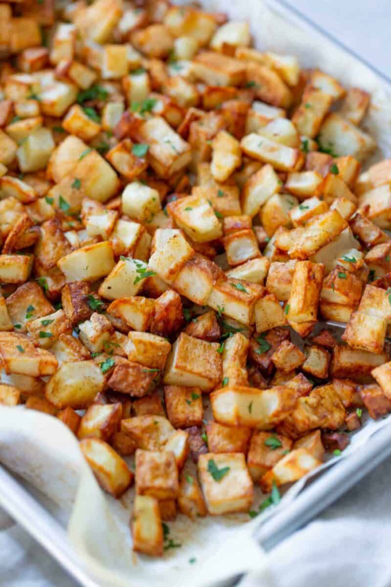 Roasted five spice potatoes are a flavorful twist on the classic roasted potatoes! You'll love this new flavor combination for roasted potatoes!