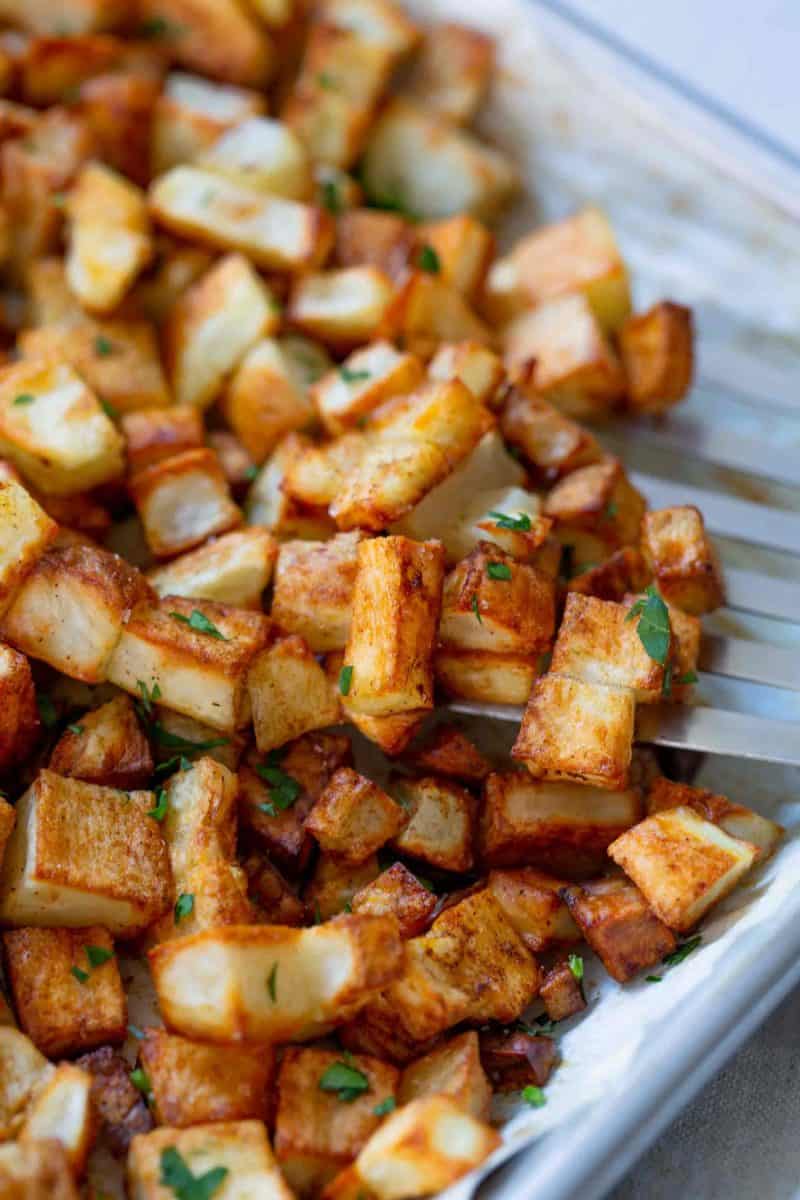 Roasted five spice potatoes are a flavorful twist on the classic roasted potatoes! You'll love this new flavor combination for roasted potatoes!