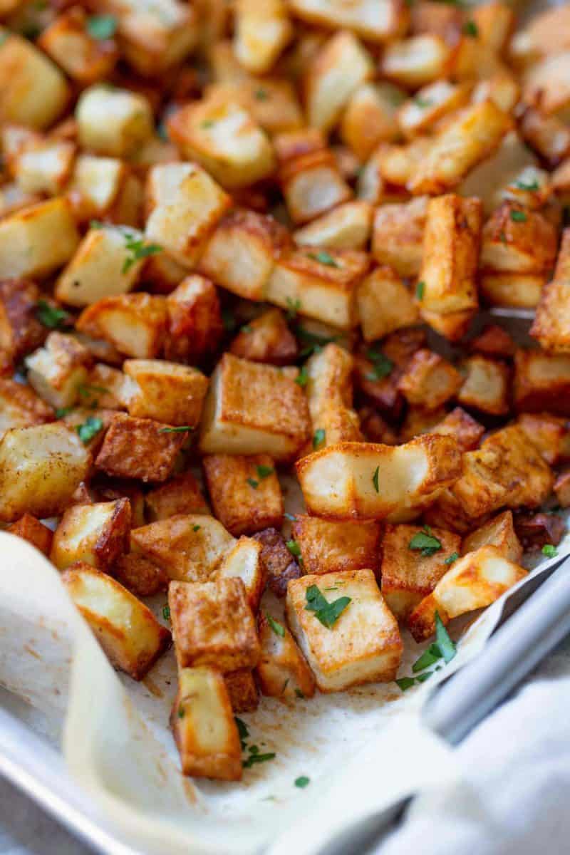 Roasted five spice potatoes are a flavorful twist on the classic roasted potatoes! You'll love this new flavor combination for roasted potatoes!