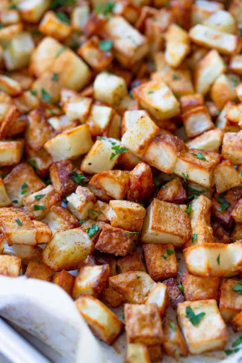 Roasted five spice potatoes are a flavorful twist on the classic roasted potatoes! You'll love this new flavor combination for roasted potatoes!