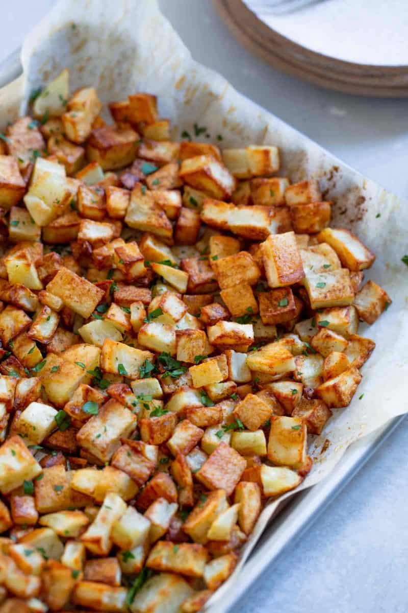 Roasted five spice potatoes are a flavorful twist on the classic roasted potatoes! You'll love this new flavor combination for roasted potatoes!