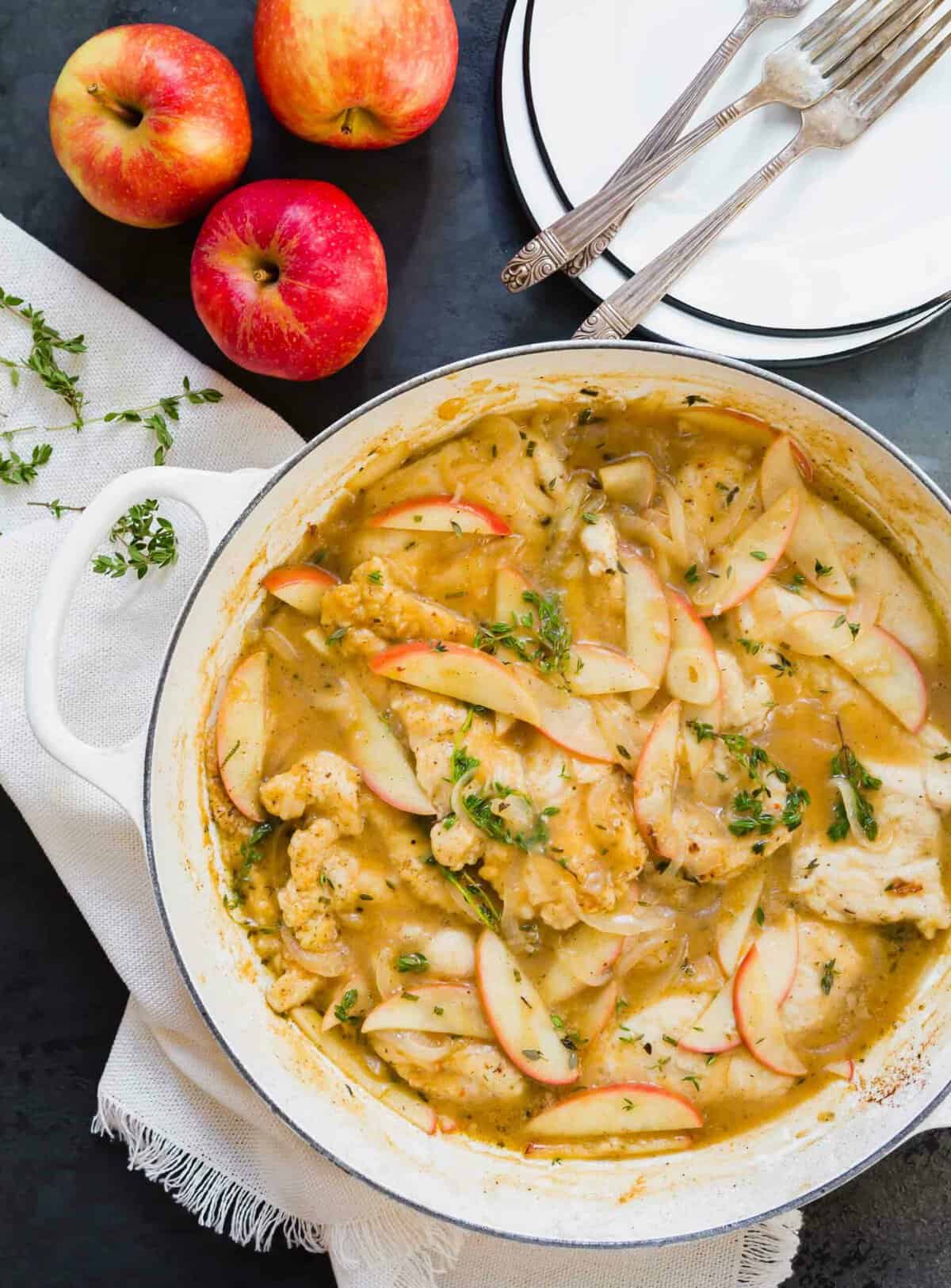 Easy Apple Cider Chicken Skillet Recipe Table for Two