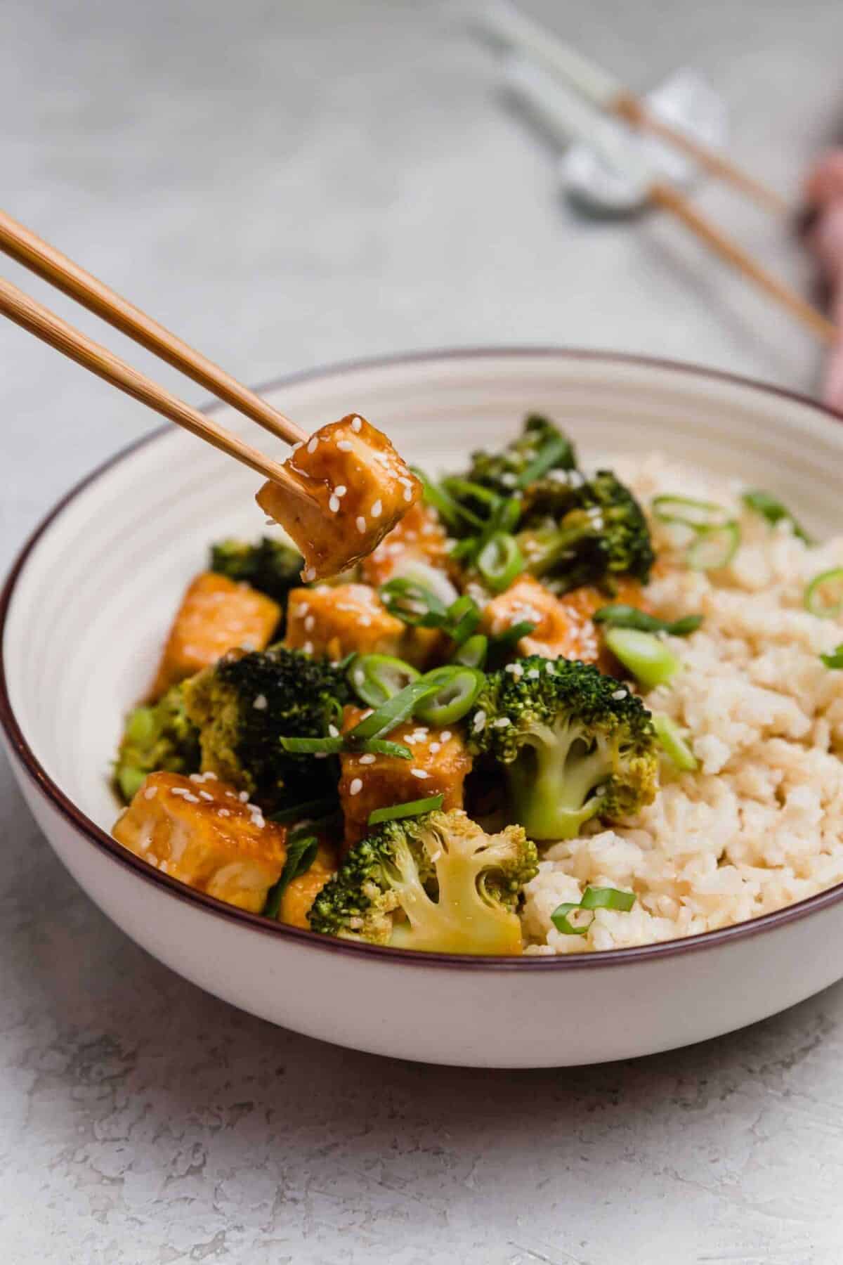 Teriyaki Broccoli Tofu Bowl Recipe l Table for Two