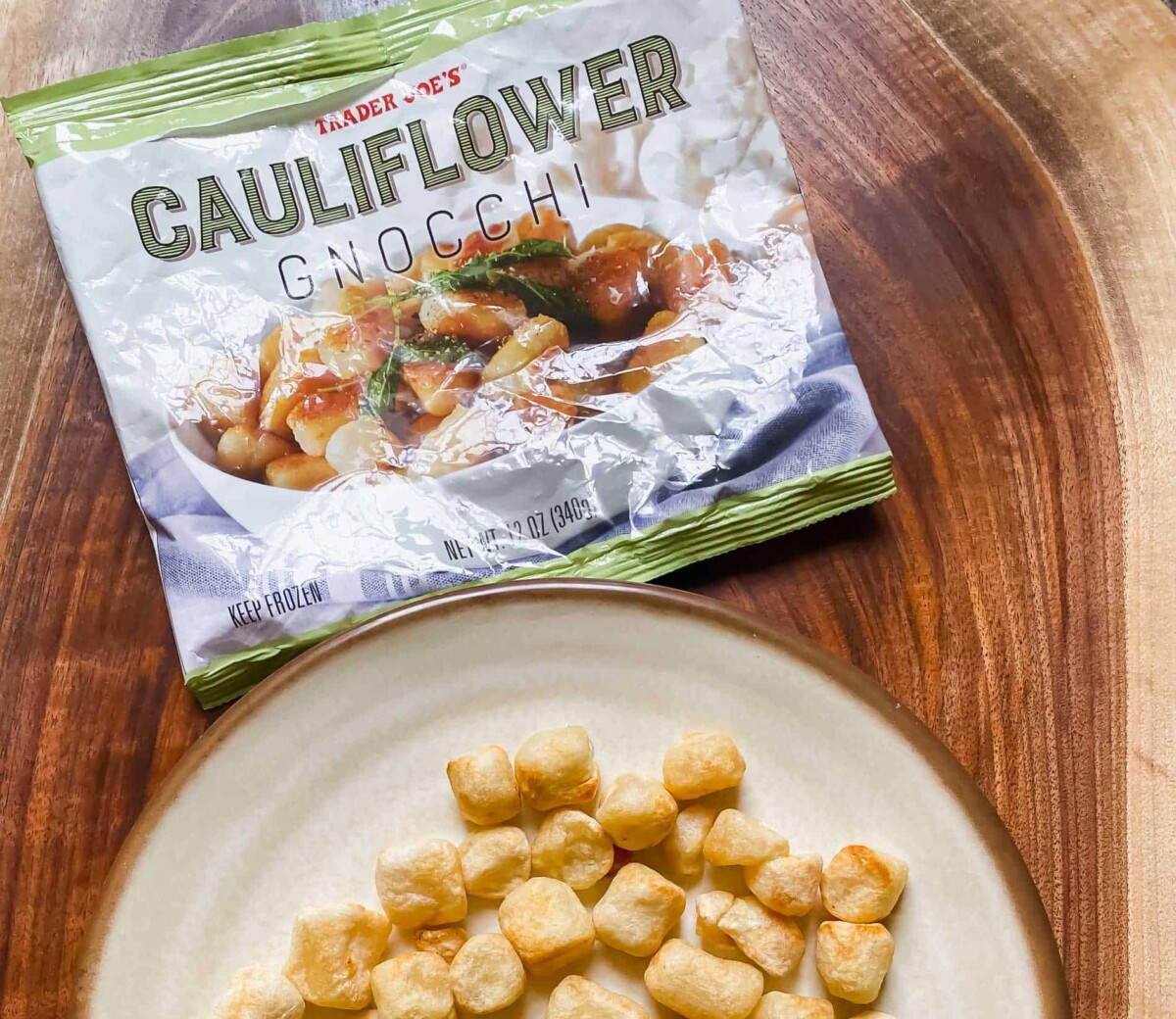 Air frying cauliflower gnocchi is a great way to get that crispy exterior and soft center!