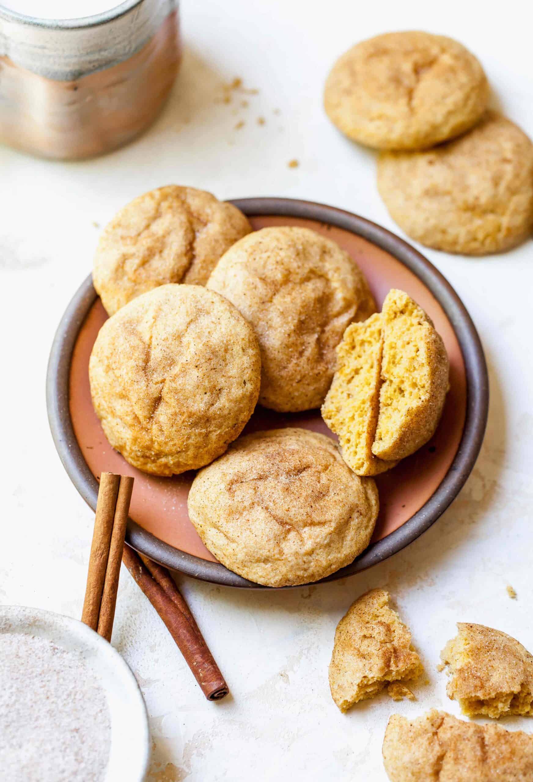 Pumpkin spice snickerdoodles are the perfect Fall dessert! They're a Fall twist on the classic snickerdoodle and absolutely heavenly!