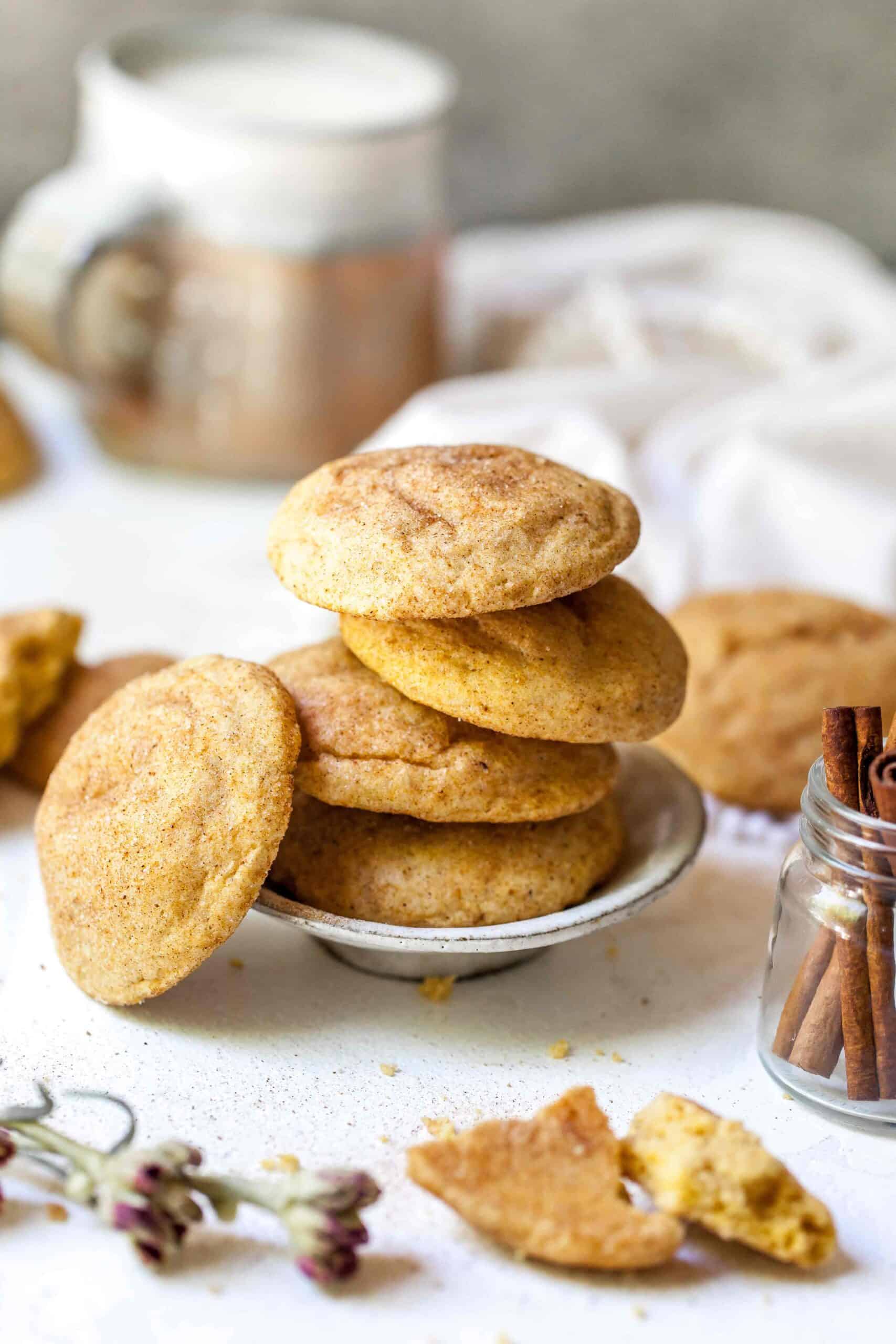 Pumpkin spice snickerdoodles are the perfect Fall dessert! They're a Fall twist on the classic snickerdoodle and absolutely heavenly!