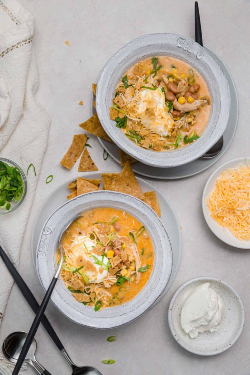 A delicious and cozy one-pot flavor bomb! This Southwest chicken chili offers comfort and just a touch of heat to warm you up!