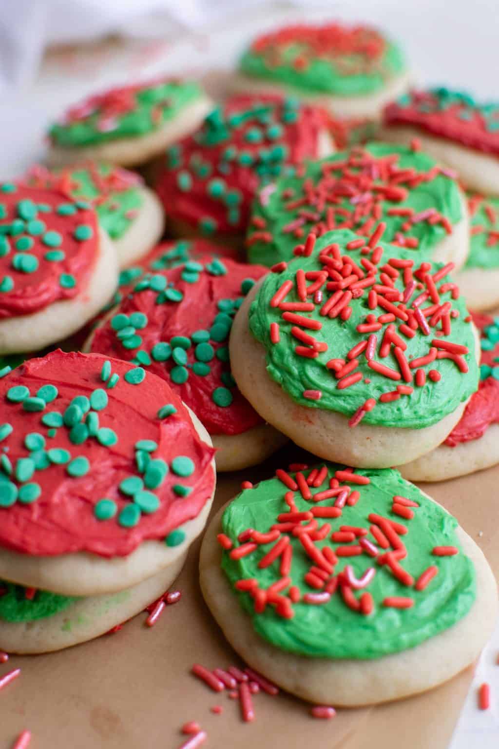 Frosted Holiday Sugar Cookies - Lofthouse Style Sugar Cookies