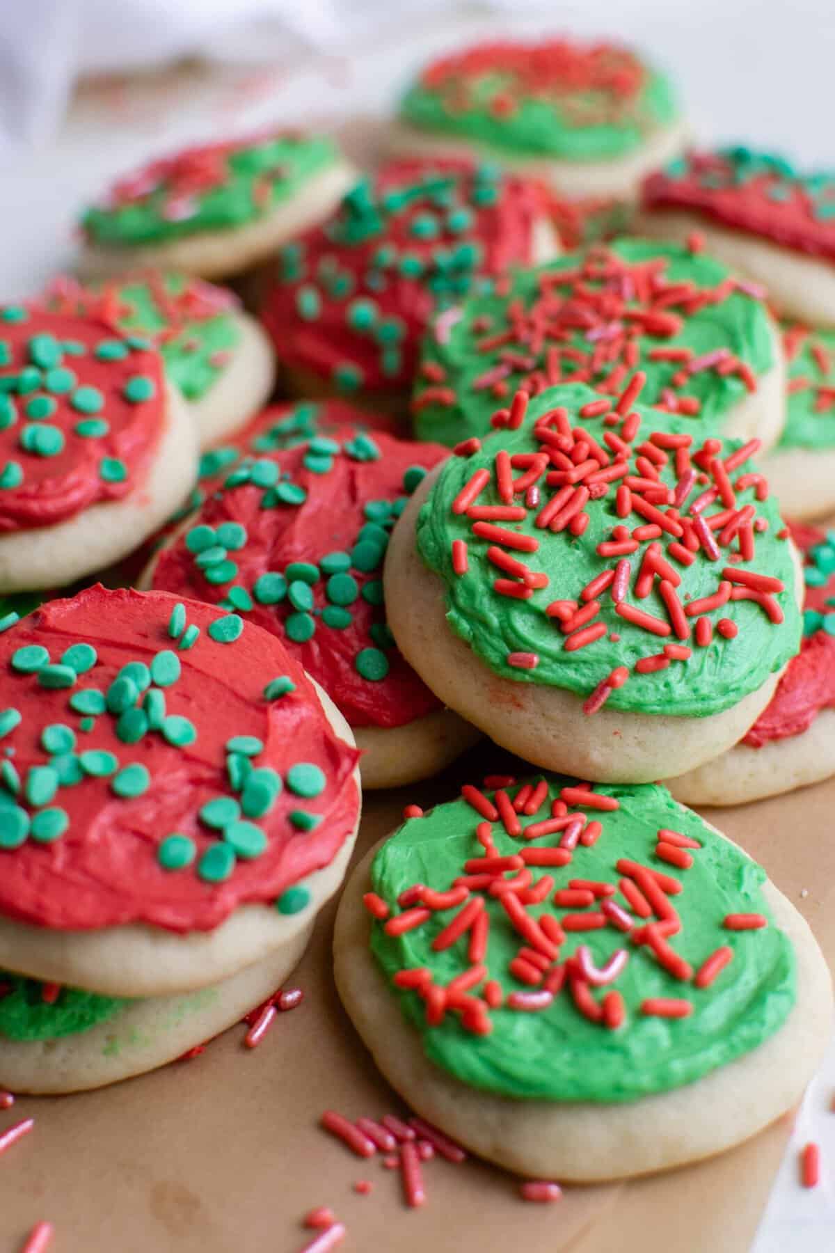 Frosted Holiday Sugar Cookies - Lofthouse Style Sugar Cookies