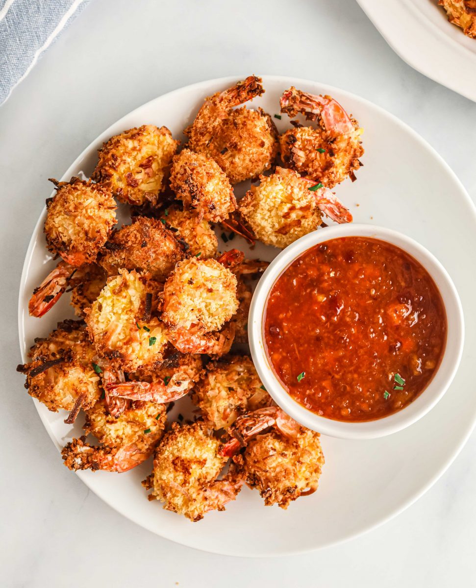 Air fryer coconut shrimp is a delightful appetizer that is made without all the mess that deep frying creates! You'll love this tropical dish!