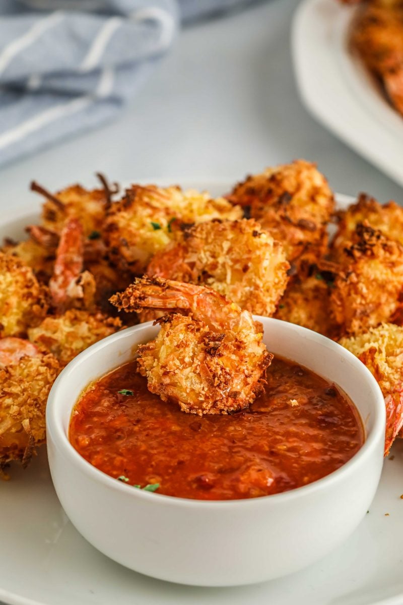Air fryer coconut shrimp is a delightful appetizer that is made without all the mess that deep frying creates! You'll love this tropical dish!