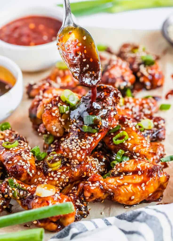 Sticky Korean-Style Chicken Wings - Asian Flavor Packed Chicken Wings