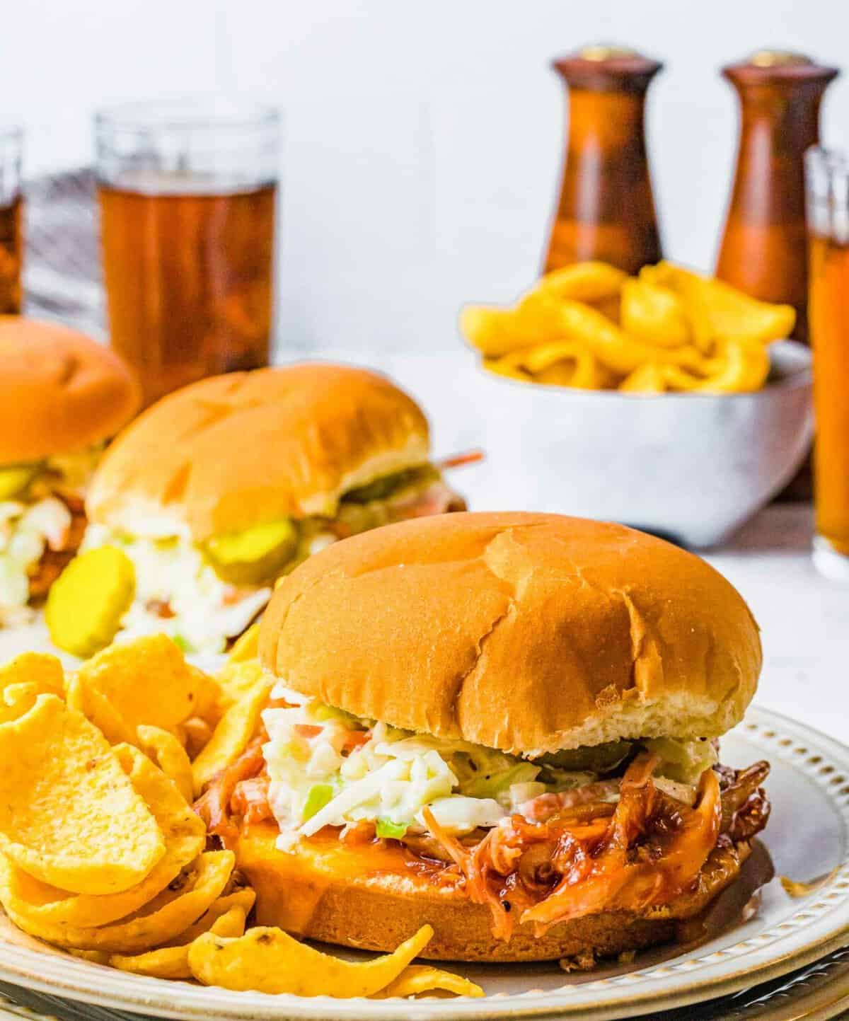 Pulled BBQ Chicken Sandwich Pulled Chicken Sandwich Recipe