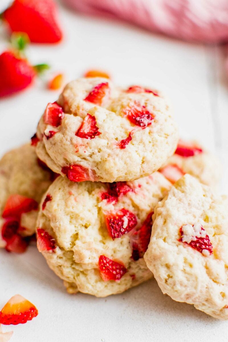 A plate of colorful summer cookies including lemon cookies, shortbread cookies, and fun decorated cookies for summer picnics and BBQs.