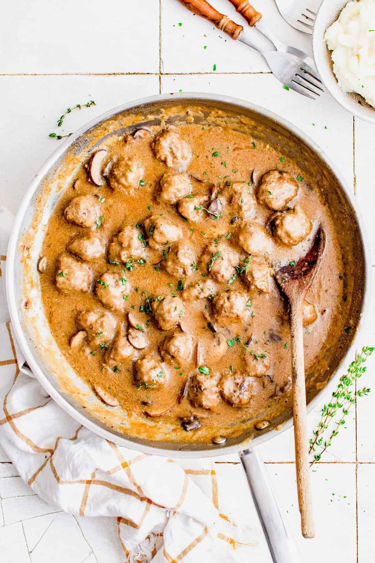 Salisbury Steak Meatballs Table for Two® by Julie Chiou