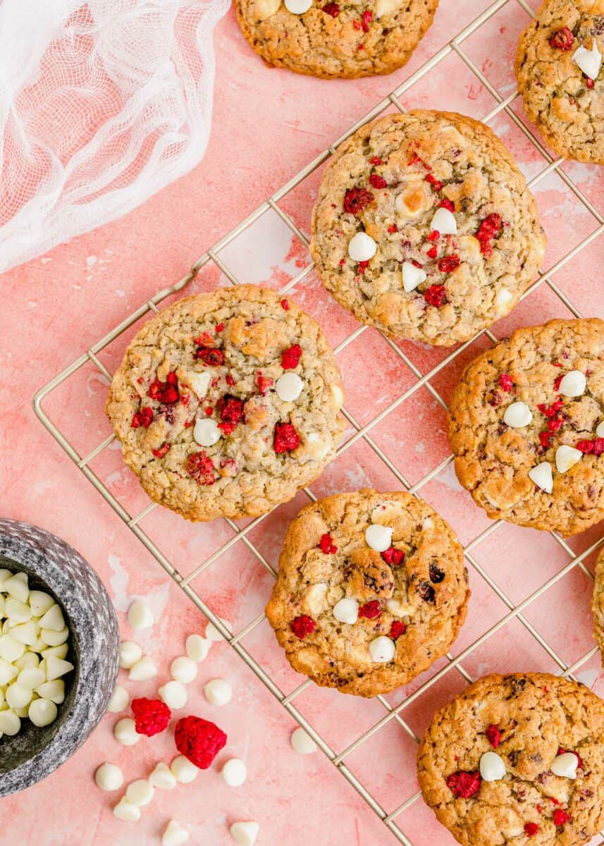 White Chocolate Raspberry Cookies | Table for Two® by Julie Chiou