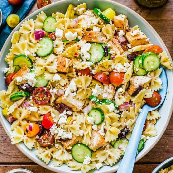 Greek Chicken Pasta Salad | Table for Two® by Julie Chiou