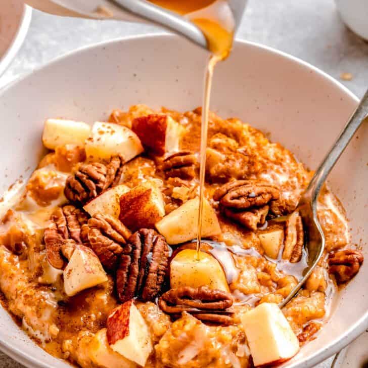 Slow Cooker Apple Cinnamon Oatmeal Overnight Oats Recipe